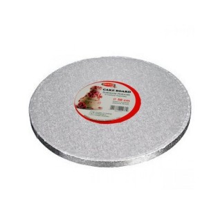 Base  tonda ARGENTO per Torta Pasticceria misura D 50 cm Confezione 1 pz art ST.ARG.50CM