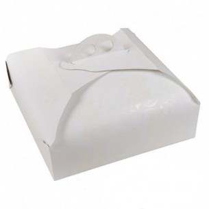 Scatola porta Torta BIANCO per Pasticceria misura 29 x 29 x 7 h cm confezione 100 pz art 006