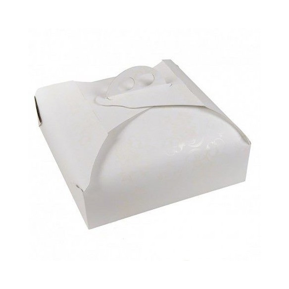 Scatola porta Torta per Pasticceria misura 21 x 21 x 7 h cm confezione 100 pz art 002