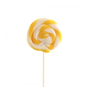 LECCA LECCA stecco tondo da 25 g Gusto LIMONE colore GIALLO confezione 50pz Art LEC.GIALLO