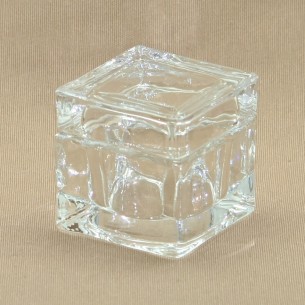Bomboniera Scatola cubo in VETRO Trasparente per Confetti 5 x 5 x h 5 cm Confezione 12 pz art 06650