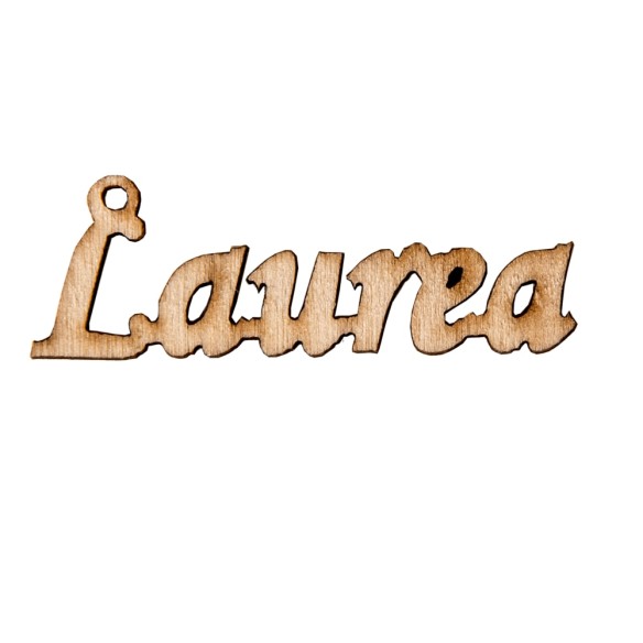 Ciondolo Scritta LAUREA in legno intagliato idea decorazione bomboniera 4 cm 12 pz art CA115