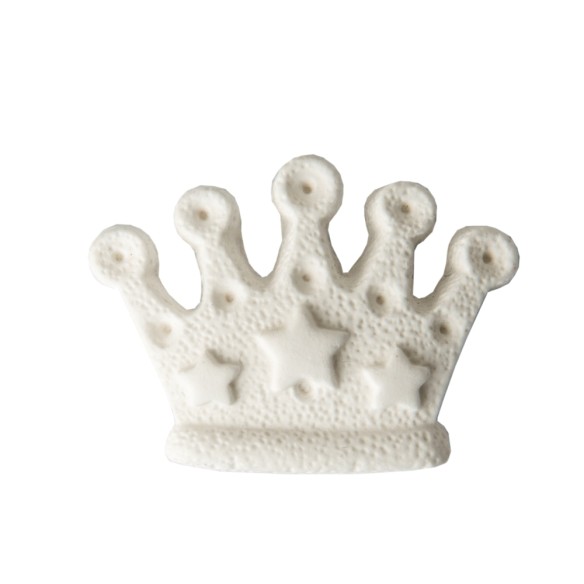 Bomboniera decorazione CORONA in gesso bianco 3 cm confezione 12 pz art 08655