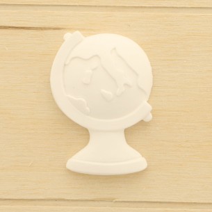 Bomboniera decorazione Mappamondo in gesso bianco cm 5 confezione 12 pz art 08571