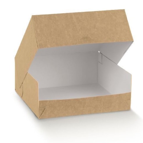 Scatola colore AVANA pasticceria modello SWEETIE misura 21 x 21 x h 11 cm Confezione 50 pz art 39061