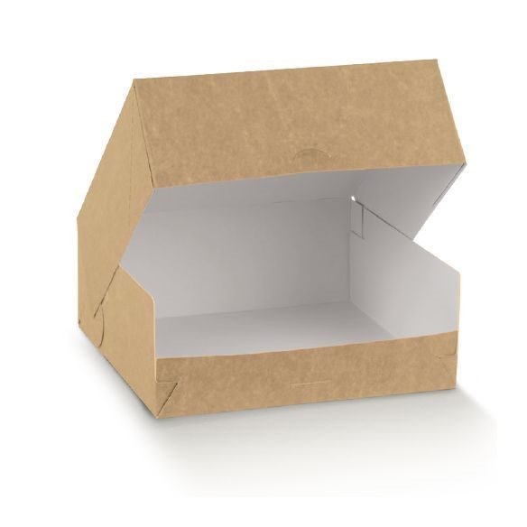 Scatola colore AVANA pasticceria modello SWEETIE misura 25 x 25 x h 11 cm Confezione 50 pz art 39067