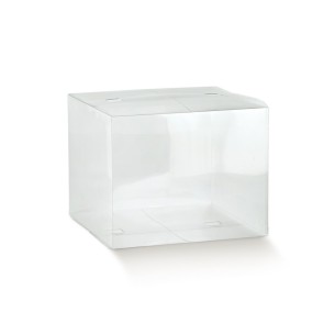 Scatola Trasparente tipo CLIP misura 21 x 21 x 25 Cm confezione 50 pz art 15417