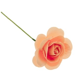 Bomboniera Decorazione Fiore tipo Rosa Colore PESCA 7 cm confezione 24 pz art B0740PESC