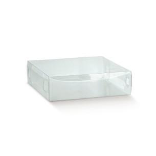 Scatola bomboniera in PVC Trasparente CLIP ASTUCCIO 25 x 25 x h 7 cm Confezione 50 pz art 94075