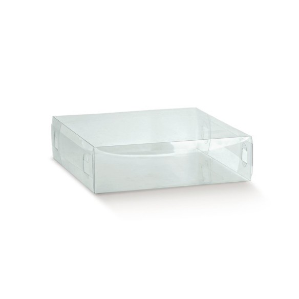 Scatola bomboniera in PVC Trasparente CLIP ASTUCCIO 25 x 25 x h 13 cm Confezione 50 pz art 94076