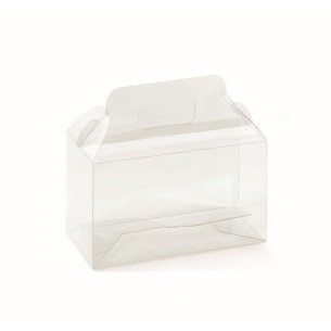 Bomboniera Scatola valigetta trasparente confetti 19 x 6 x h 15 cm Set 20 pz art 13845