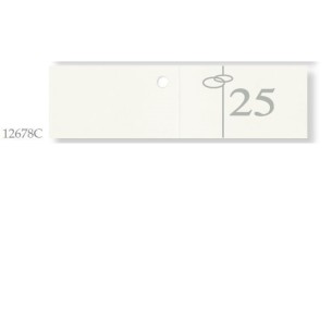 Bigliettini anniversario 25° anno bomboniera 4,5 X h 2,5 Cm set 20 pz - art. 12678C