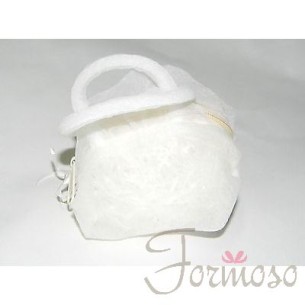 Sacchetto bianco confetti bomboniera per matrimonio nozze cresima art C0618