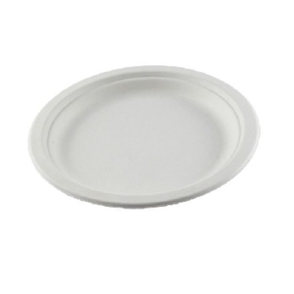 Piatti Fondo Piano BIODEGRADABILE carta cellulosa bianco festa Party D 23 cm confezione 20 pz Art P0572