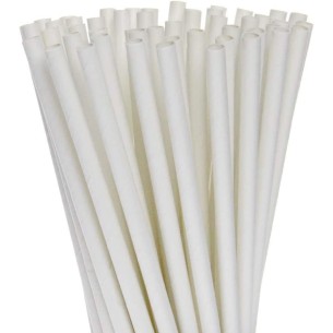 CANNUCCIA in Carta BIANCA BIODEGRADABILE Asporto Take Way Party confezione 20 cm x D 6 mm Confezione 50 pz Art 0555