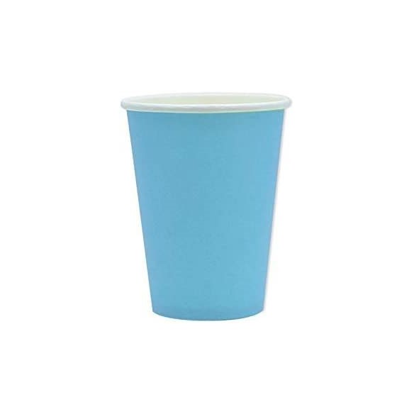 Bicchieri Bicchiere in carta BIODEGRADABILE colore CELESTE festa Party da 180 ml confezione 50 pz Art 0333