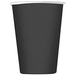 Bicchieri Bicchiere in carta BIODEGRADABILE colore NERO festa Party da 180 ml confezione 50 pz Art 0418