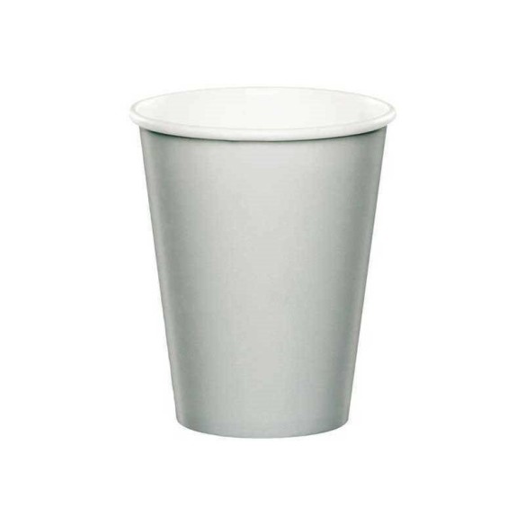 Bicchieri Bicchiere in carta BIODEGRADABILE colore ARGENTO festa Party da 180 ml confezione 50 pz Art 0463