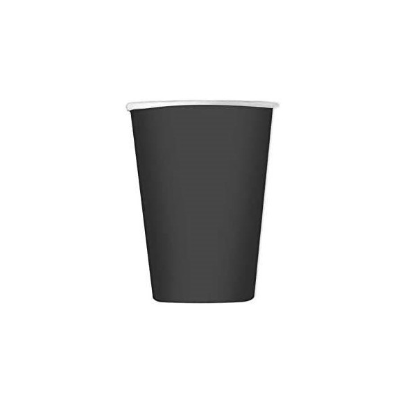Bicchieri Bicchiere in carta BIODEGRADABILE colore NERO festa Party da 250 ml confezione 50 pz Art 0190
