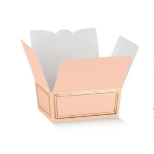 Scatola colore ROSA e ORO pasticceria modello BALLOTTIN misura 7 x 4,5 x 3 cm Confezione 200 pz art 36208 2