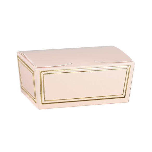 Scatola colore ROSA e ORO pasticceria modello BALLOTTIN misura 11,5 x 7,5 x 5 cm Confezione 100 pz art 36210
