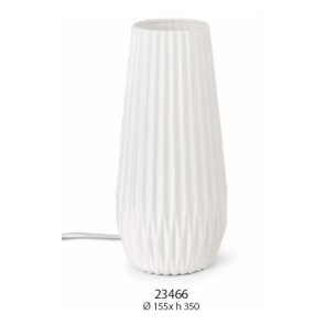Lampada in porcellana Bianca con led h 35 x D 15,5 cm  decorzione Art 23466