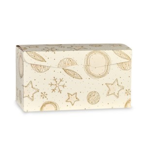 Scatola tipo SEGRETO colore BIANCO e ORO per porta 4 BOTTIGLIA mis. 32,5 x 17,5 x h 18 cm Confezione 20 pz Art 39265