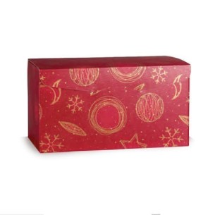 Scatola SEGRETO colore ROSSO e ORO porta 6 BOTTIGLIA mis. 32,5 x 25,5 x h 18 cm Confezione 20 pz Art 39211