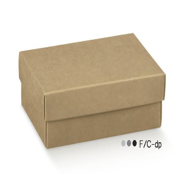 Scatola bomboniera Fondo e Coperchio Avana 22 x 22 x h 15 cm n 20 pz art 38618