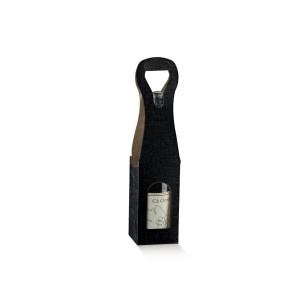 Scatola porta 1 bottiglia colore Seta Nera 9 x 9 x h 41 cm Confezione 100 pz art 13783