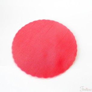 Velo organza tondo per confetti fai da te D 240 mm 50 pezzi Rosso art C0111