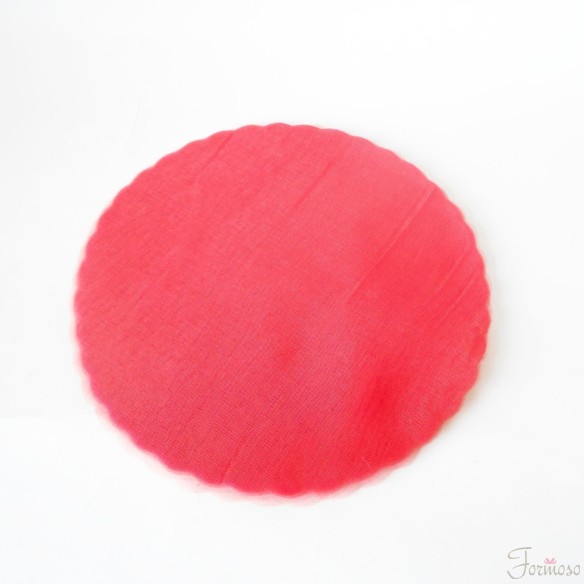Velo organza tondo per confetti fai da te D 240 mm 50 pezzi Rosso art C0111