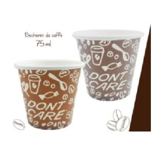 Bicchiere per caffe monouso Biodegradabile da 75 ml cartone da 1800 pz Art FT001