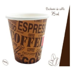 Bicchiere per caffe monouso Biodegradabile da 75 ml cartone da 1800 pz Art FT003