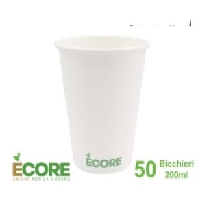 Bicchiere per bibita monouso Biodegradabile da 200 ml cartone da 1000 pz Art FT004