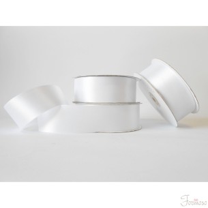 Nastro doppio raso 40 mm rotolo bobina da 50 mt Bianco fai da te -art D4001