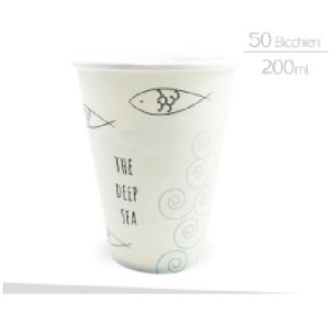 Bicchiere per bibita monouso Biodegradabile da 200 ml cartone da 1000 pz Art FT006