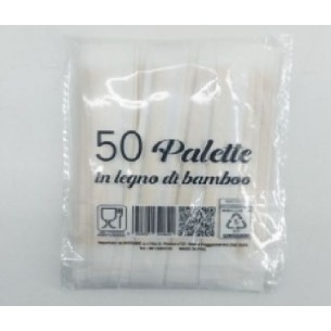 Paletta in legno di Bamboo monouso Biodegradabile 88 x 5 x 1,3 mm cartone da 15000 pz Art FT101