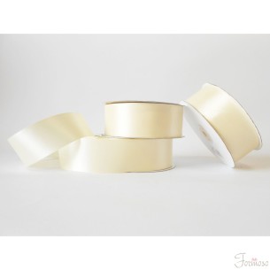 Nastro doppio raso 40 mm rotolo bobina da 50 mt Avorio fai da te - art D4002