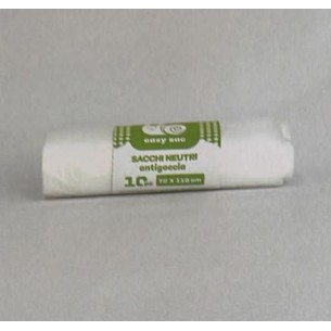 Sacchetto Busta Spazzatura Biodegradabile neutro antigoccia 72 x 110 cartone da 10 rotoli Art NT7211010