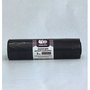 Sacchetto Busta Spazzatura Biodegradabile Nero condominio 72 x 110 cartone da 10 rotoli Art NE721101
