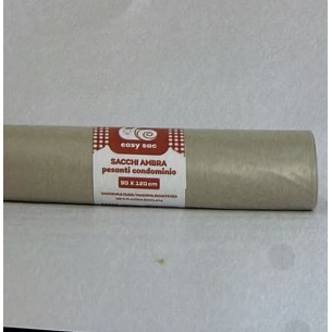 Sacchetto Busta Spazzatura Biodegradabile Ambra Condominio 90 x 120 cartone da 10 rotoli Art AM901208