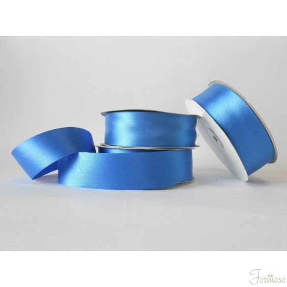 Nastro doppio raso 40 mm rotolo bobina da 50 mt Blu Elettrico fai da te - art D4026