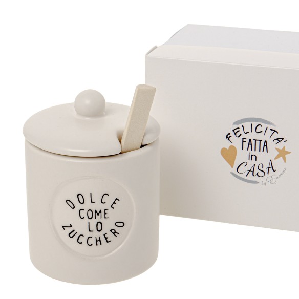 Bomboniera Zuccheriera in Porcellana h 10 cm con scatola art 02A203