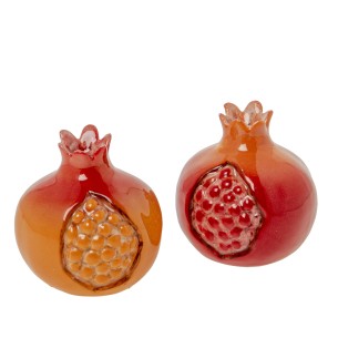 Bomboniera melograno in Porcellana colorata h 5,5 cm set 2 pz art 02A219