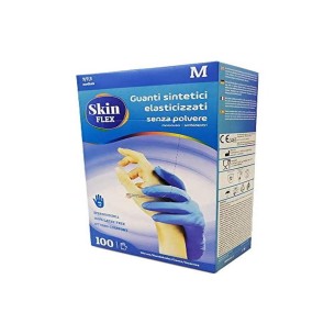 Guanti in Lattice  Skinflex Taglia M colore azzurro scatola da 100 pezzi Art GU151M