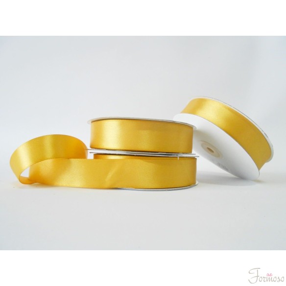 Nastro doppio raso 25 mm rotolo bobina da 50 mt Oro fai da te - art D2525