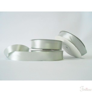 Nastro doppio raso 25 mm rotolo bobina da 50 mt Argento grigio fai da te - art D2524