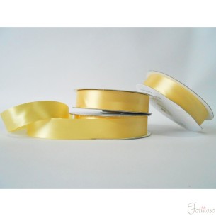 Nastro doppio raso 25 mm rotolo bobina da 50 mt Giallo crema fai da te - art D2510