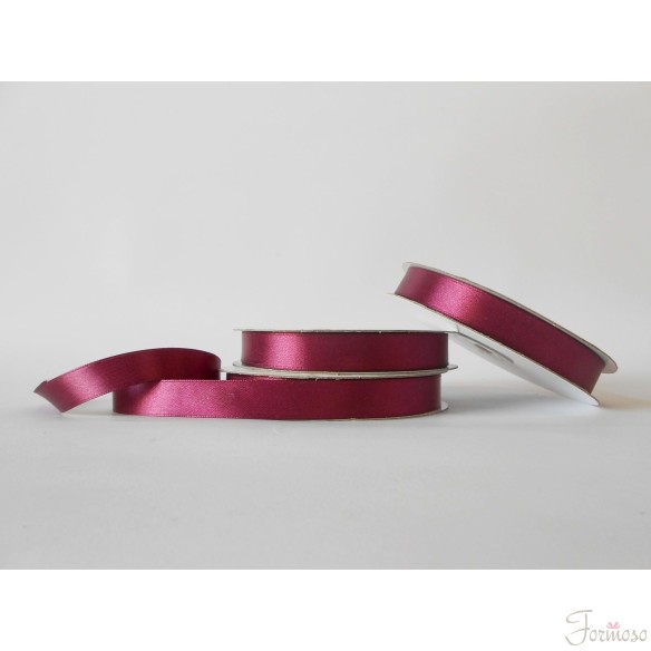 Nastro doppio raso 15 mm rotolo bobina da 50 mt Bordeaux fai da te - art D1520